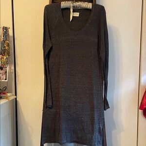 American Vintage Long Sleeve Dress in Charcoal